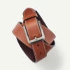 Stitch Leather Belt - Tan