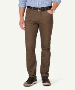 Stretch Bedford Cord Pants - Bison -Urban Edge Clothing Sales 1 48383