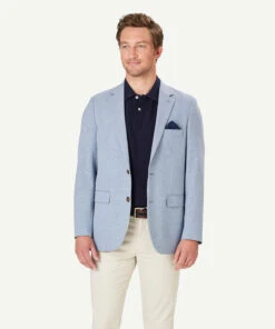 Performance Houndstooth Sports Jacket - Blue