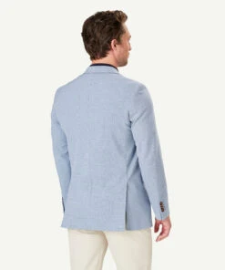 Performance Houndstooth Sports Jacket - Blue -Urban Edge Clothing Sales 3 48796