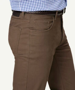 Stretch Bedford Cord Pants - Bison -Urban Edge Clothing Sales 4 48385