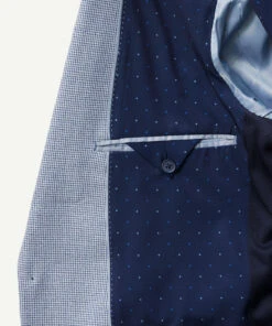 Performance Houndstooth Sports Jacket - Blue -Urban Edge Clothing Sales 7 48800