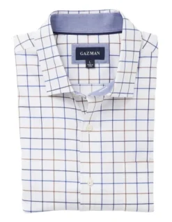 Easy Care Check Long Sleeve Twill Shirt White -Urban Edge Clothing Sales 706589200 4 1 720x928