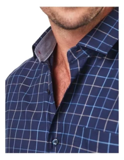 Easy Care Twill Check Long Sleeve Shirt -Urban Edge Clothing Sales 787327480 3 720x928