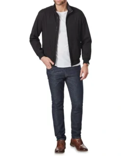 Soft Touch Harrington Bomber Jacket Black -Urban Edge Clothing Sales 847842130 3 720x928