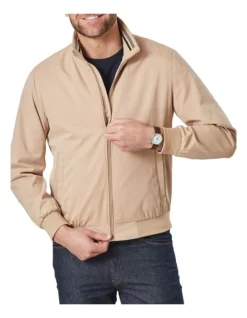 Soft Touch Harrington Bomber Jacket Tan
