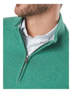 High Flex Half Zip Knit Green -Urban Edge Clothing Sales 886903840 3 720x928