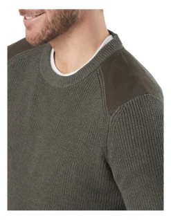 Chunky Fishermans Crew Dark Olive -Urban Edge Clothing Sales 891298810 3 720x928