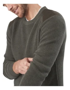 Chunky Fishermans Crew Dark Olive -Urban Edge Clothing Sales 891298810 4 720x928