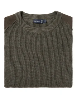 Chunky Fishermans Crew Dark Olive -Urban Edge Clothing Sales 891298810 5 720x928