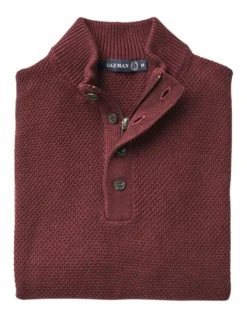 Twisted Yarn 1/2 Zip Knit Wine -Urban Edge Clothing Sales 891435970 4 720x928