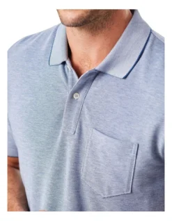 Oxford Pocket Polo In Navy -Urban Edge Clothing Sales 930699820 3 720x928