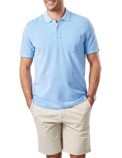 Oxford Pocket Polo In Blue