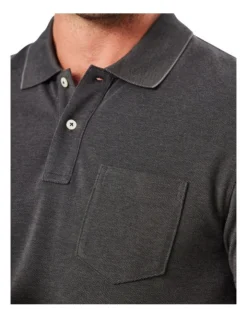 Oxford Pocket Polo In Charcoal -Urban Edge Clothing Sales 930700000 3 720x928
