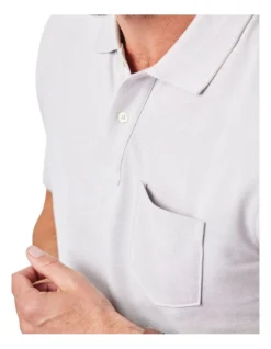 Oxford Pocket Polo In Pale Grey 6 Oxford Pocket Polo In Pale Grey -Urban Edge Clothing Sales 930700270 3 720x928