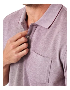 Oxford Pocket Polo In Burgundy -Urban Edge Clothing Sales 930700360 3 720x928