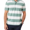 Bold Stripe Polo In Green