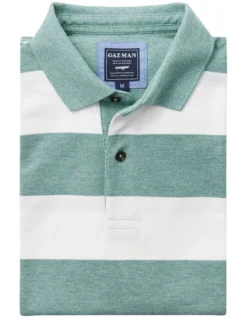 Bold Stripe Polo In Green -Urban Edge Clothing Sales 930700720 4 720x928