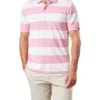 Bold Stripe Polo In Pink
