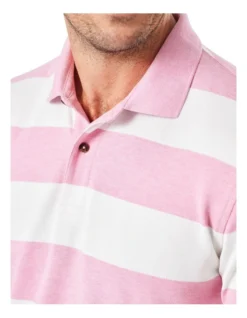 Bold Stripe Polo In Pink -Urban Edge Clothing Sales 930700900 3 720x928