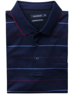 Mercerised Stripe Polo In Blue -Urban Edge Clothing Sales 930701080 4 720x928