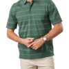 Smart Jacquard Stripe Polo In Green