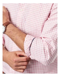 Non-Iron Check Long Sleeve Shirt In Pink 6 Non-Iron Check Long Sleeve Shirt In Pink -Urban Edge Clothing Sales 930703510 3 720x928