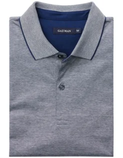 Smart Jacquard Pique Polo In Navy 7 Smart Jacquard Pique Polo In Navy -Urban Edge Clothing Sales 930703780 4 720x928