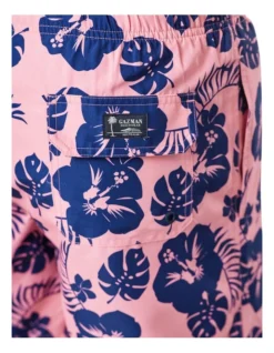 Tropical Swim Short In Pink -Urban Edge Clothing Sales 930704770 3 720x928