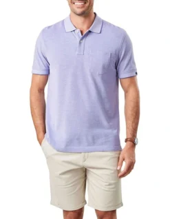 Oxford Pocket Polo In Violet