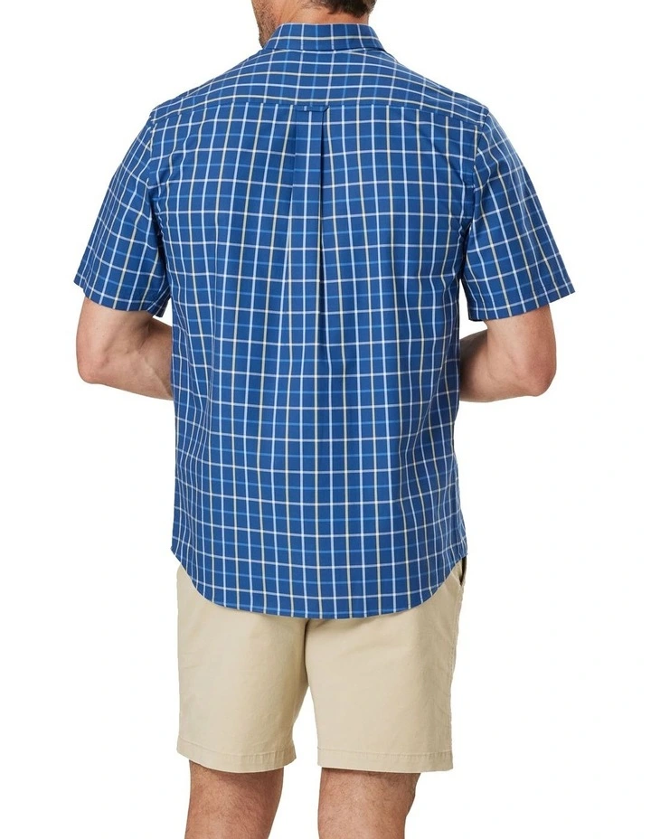 Easy Care Check Short Sleeve In Navy 2 Easy Care Check Short Sleeve In Navy - Image 2