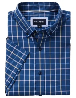 Easy Care Check Short Sleeve In Navy 7 Easy Care Check Short Sleeve In Navy -Urban Edge Clothing Sales 930760570 4 720x928