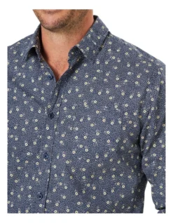 Casual Floral Print Long Sleeve Shirt In Navy 6 Casual Floral Print Long Sleeve Shirt In Navy -Urban Edge Clothing Sales 930762460 3 720x928