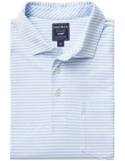 Comfort Stripe Polo In Sky Blue -Urban Edge Clothing Sales 930763360 5 720x928