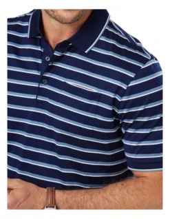 Smart Tri-Stripe Polo In Steel -Urban Edge Clothing Sales 930763630 3 720x928