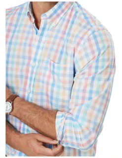 Easy Care Check Long Sleeve Shirt In Multi -Urban Edge Clothing Sales 930765160 3 720x928