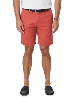 Modern Club Short Washed In Red
