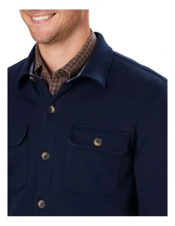 Comfort Shacket In Blue -Urban Edge Clothing Sales 978387040 3 720x928