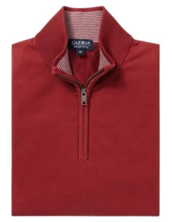 High Flex Half Zip Brick In Red -Urban Edge Clothing Sales 978387580 4 720x928