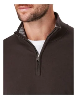 High Flex Half Zip In Dark Chocolate -Urban Edge Clothing Sales 978387760 3 720x928