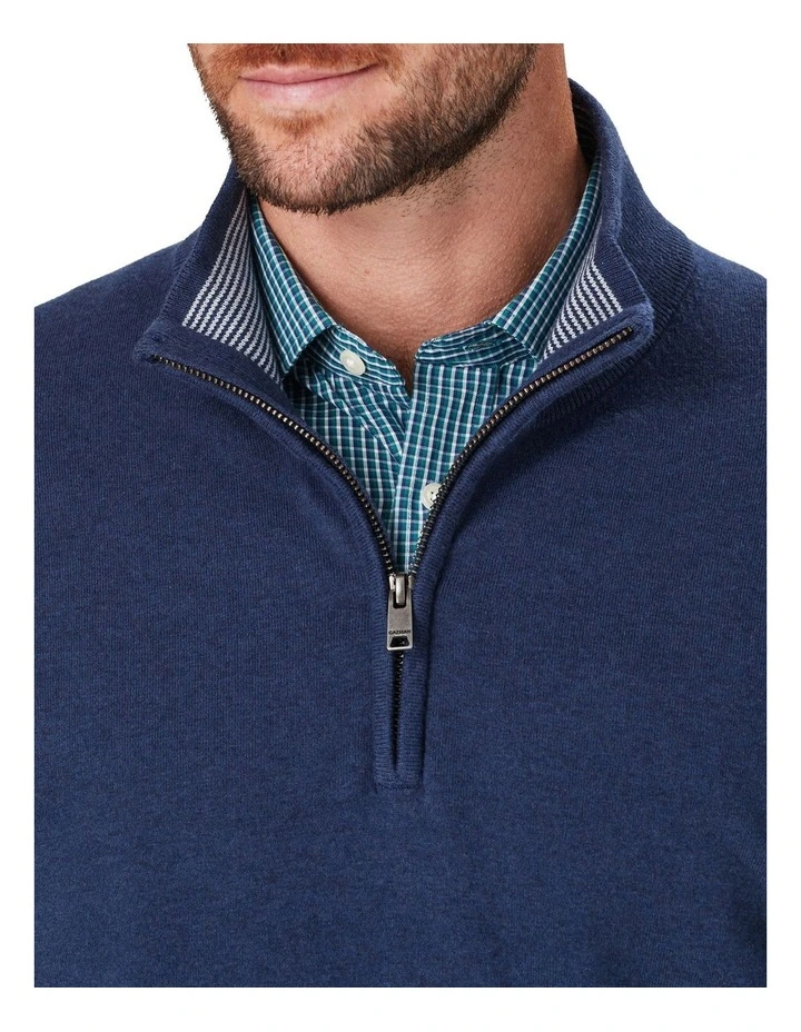 High Flex Half Zip Jumper In Blue 3 High Flex Half Zip Jumper In Blue - Image 3