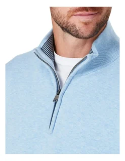High Flex Half Zip In Sky Blue -Urban Edge Clothing Sales 978388210 3 720x928