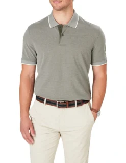 Smart Jacquard Polo In Green