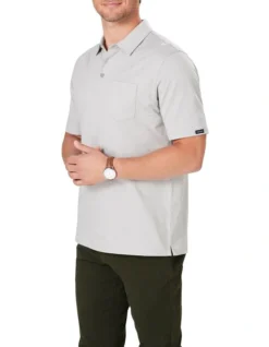 Smart Jacquard Polo In Grey