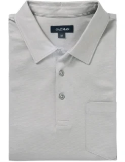 Smart Jacquard Polo In Grey -Urban Edge Clothing Sales 978388750 4 720x928