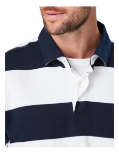 Block Stripe Rugby In Navy -Urban Edge Clothing Sales 978388930 3 720x928