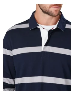 Bretton Stripe Rugby In Navy -Urban Edge Clothing Sales 978389110 3 720x928