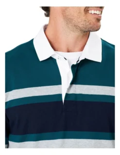 Chest Stripe Rugby In Forest -Urban Edge Clothing Sales 978389200 4 1 720x928