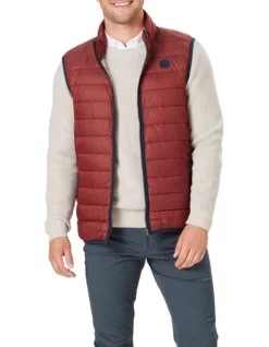 Lightweight Puffer Vest In Red