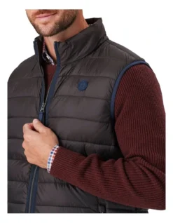 Lightweight Puffer Vest In Graphite -Urban Edge Clothing Sales 978389470 3 720x928